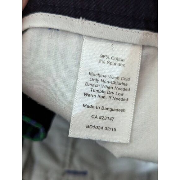 Talbots Women's Blue & Green Tropical Floral Pattern Everyday Chino Shorts Size - Picture 5 of 5